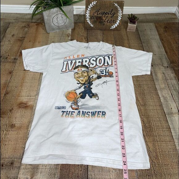 🎆 ALLEN IVERSON The Answer Men White Basketball T-Shirt S Big3 Company - Picture 5 of 10